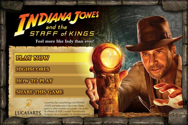 Indiana Jones - Staff of Kings flash game development