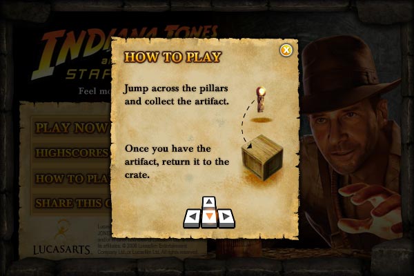 Indiana Jones - Staff of Kings flash game development